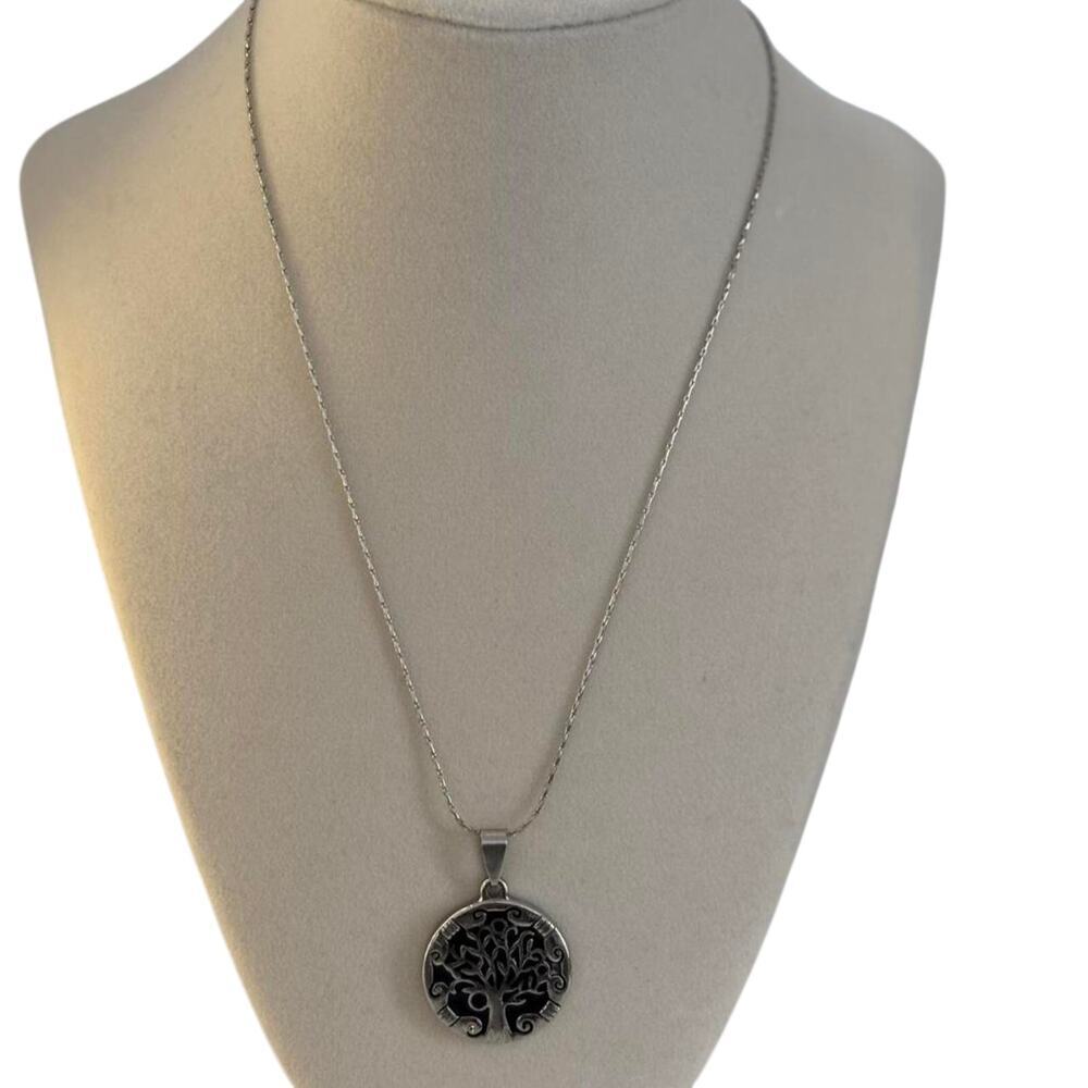 Tree of Life Necklace Silver Pendant Celtic Norse Viking Stainless Steel - Picture 6 of 6